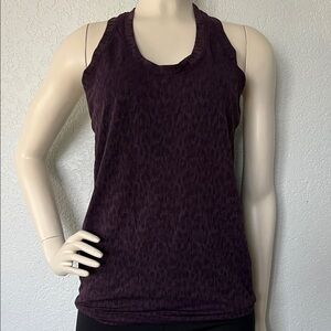 Athleta Racerback Workout Tank Purple Medium Textured Active Top
